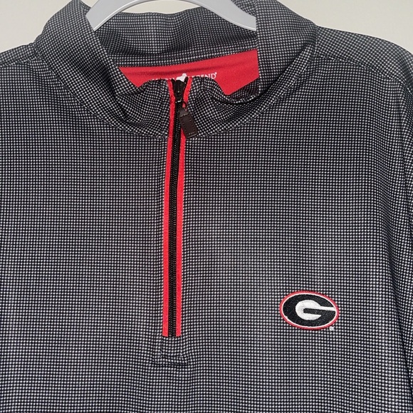 Men’s performance University of Georgia houndstooth quarter zip pullover - Picture 3 of 4